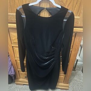 Chaps Black Long Sleeve Dress